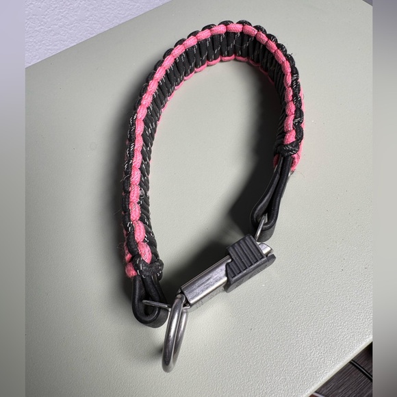 Hermsprenger pink paracord dog collar with lock - Picture 7 of 8